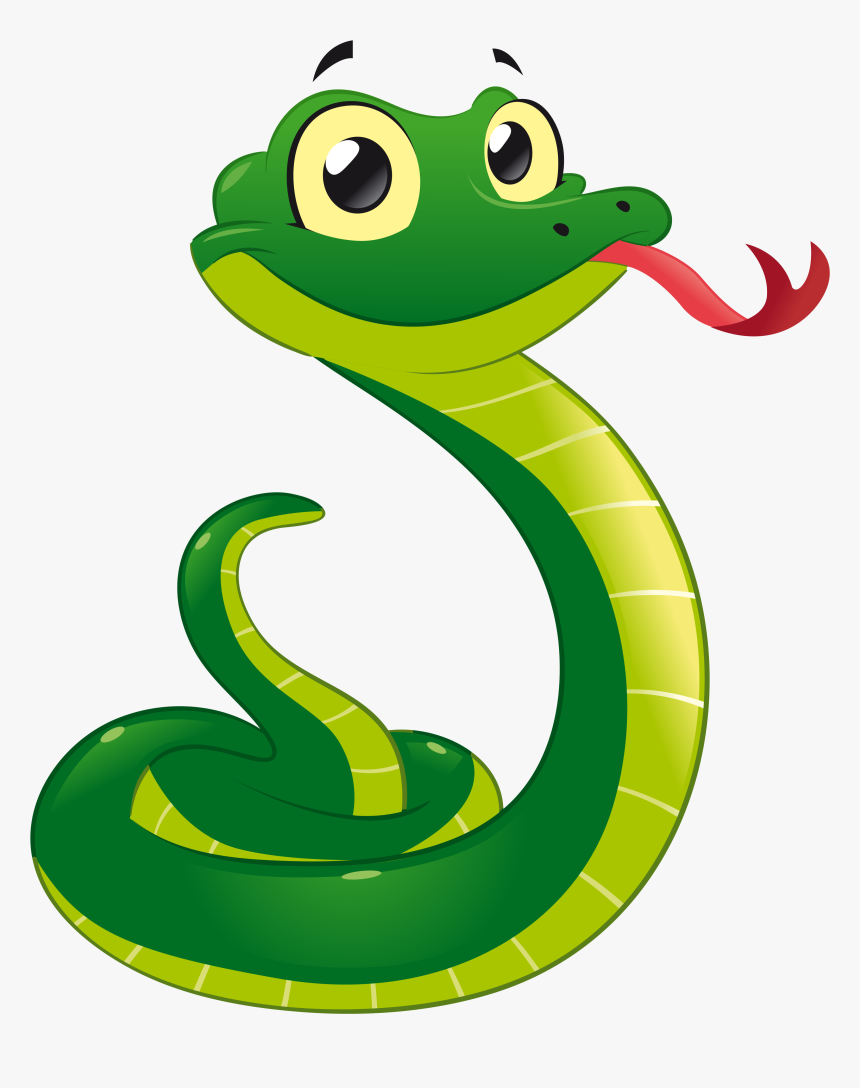 Transparent Add Clipart - Clipart Green Snake Cartoon Png, Png Download, Free Download