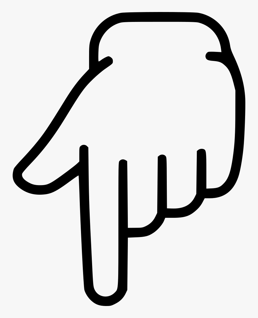 Forefinger Down Finger Touch Hand - Touch Hand Icon Png, Transparent Png, Free Download