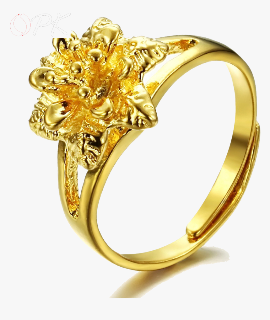 Engagement Ring Gold Jewellery Wedding Ring - Ring With Transparent Background, HD Png Download, Free Download