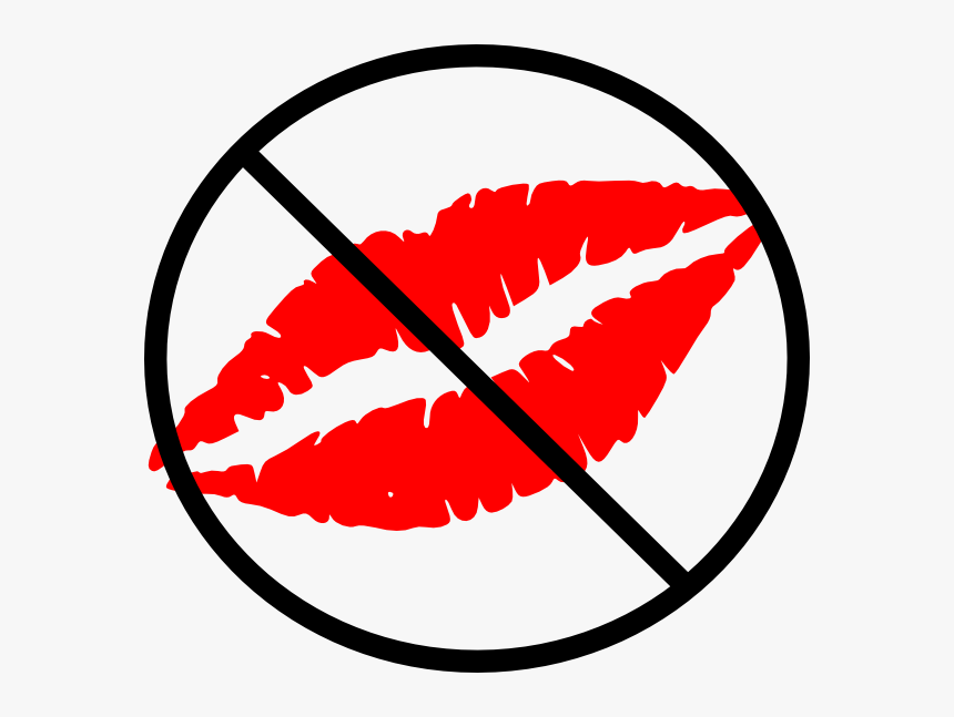 No Kiss Zone Clip Art - Lips Clip Art, HD Png Download, Free Download