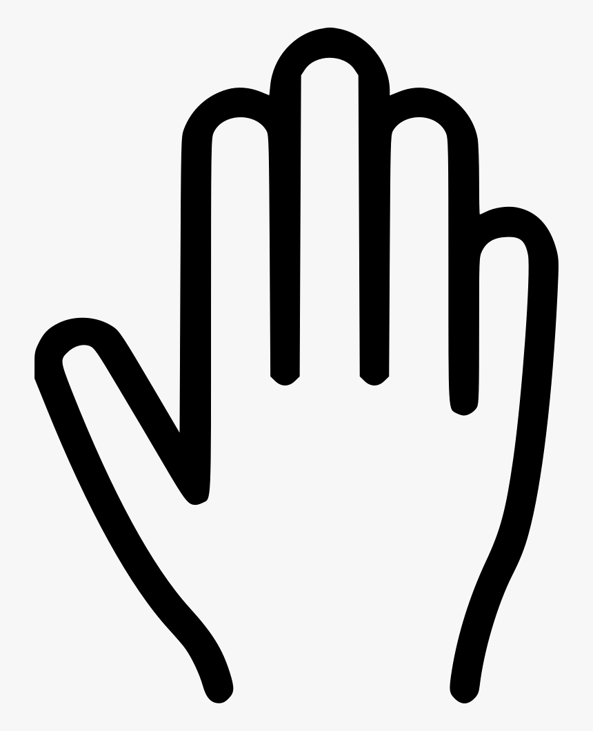 Computer Icons Hand Symbol - Stop Hand, HD Png Download, Free Download