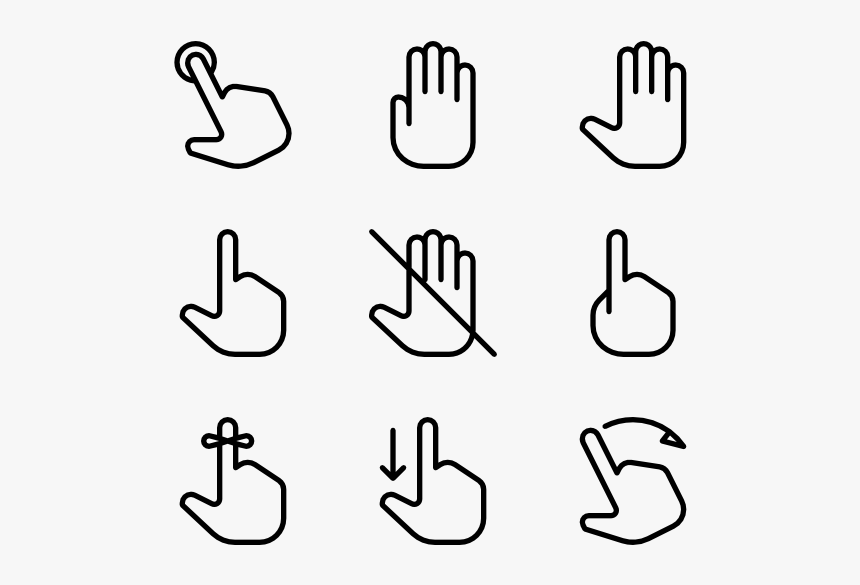 Touch Gestures, HD Png Download, Free Download