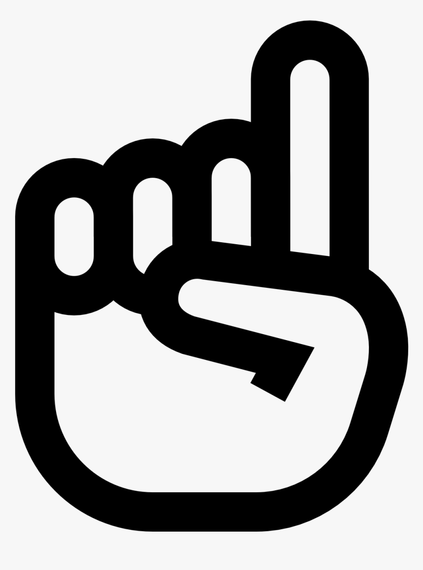 One Vector Touch Hand - Point Finger Icon, HD Png Download, Free Download