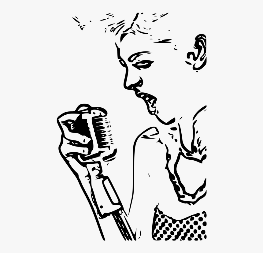 Transparent Microphone Png Clipart - Singer Drawing Png, Png Download, Free Download