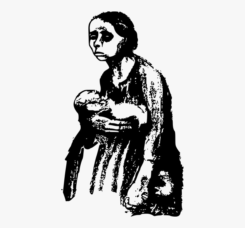 Child, Kid, Mother, Poor, Pregnant, Sad - Sad Pregnant Woman Png, Transparent Png, Free Download