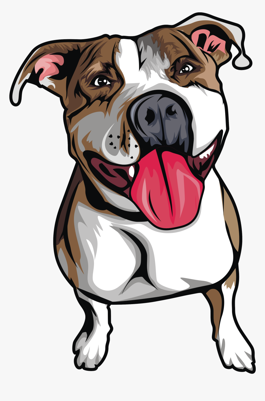 Pitbull Clipart Street Dog - Cartoon Pitbull Transparent, HD Png Download, Free Download