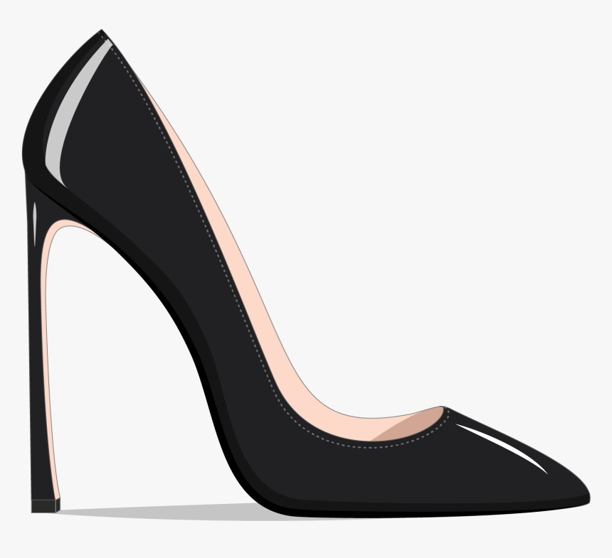 Shoe Illustration In Fashion Shoes, Shoe - Prada Glossed Textured Leather Pumps, HD Png Download, Free Download