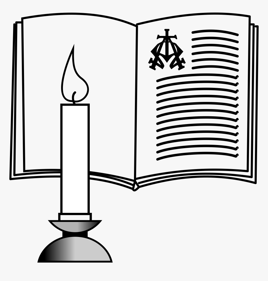Candle And Bible Clip Arts - Bible With Candle Clipart, HD Png Download, Free Download