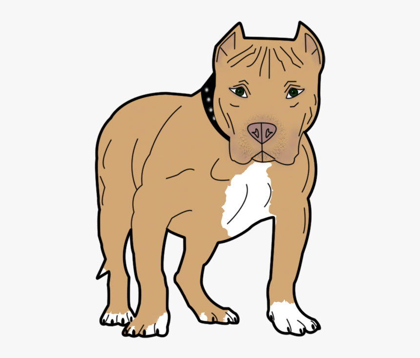 Pitbull Cartoon Transparent Clipart , Png Download - Caricatures Of Cute Pittbull Puppy Transparent Background, Png Download, Free Download