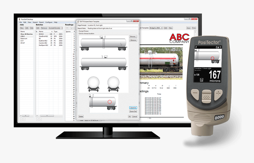 Positest Dft Coating Thickness Gage - Led-backlit Lcd Display, HD Png Download, Free Download