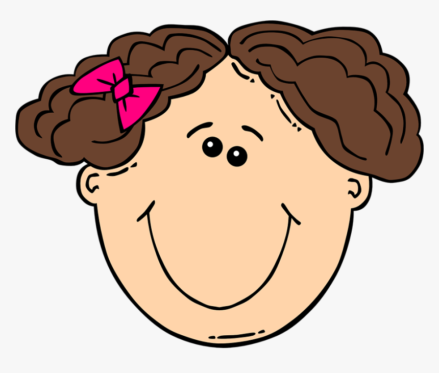Face Clipart Png - Curly Haired Girl Clipart, Transparent Png, Free Download