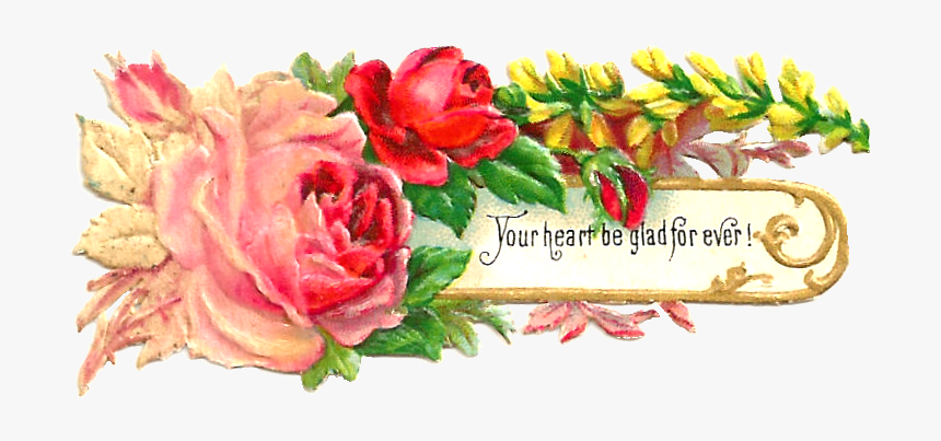 Victorian - Scroll - Clip - Art - Png - Victorian Clipart Of Vintage Flowers, Transparent Png, Free Download