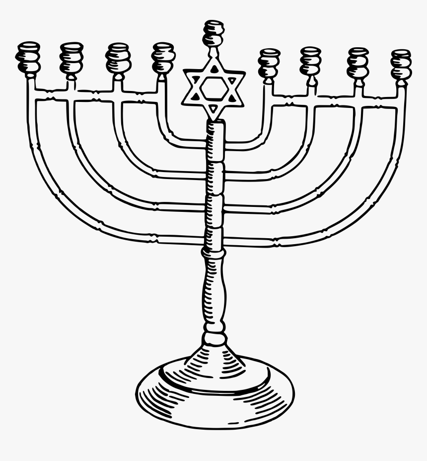 Hanukkah Drawing At Getdrawings - Hanukkah Black And White Clipart, HD Png Download, Free Download
