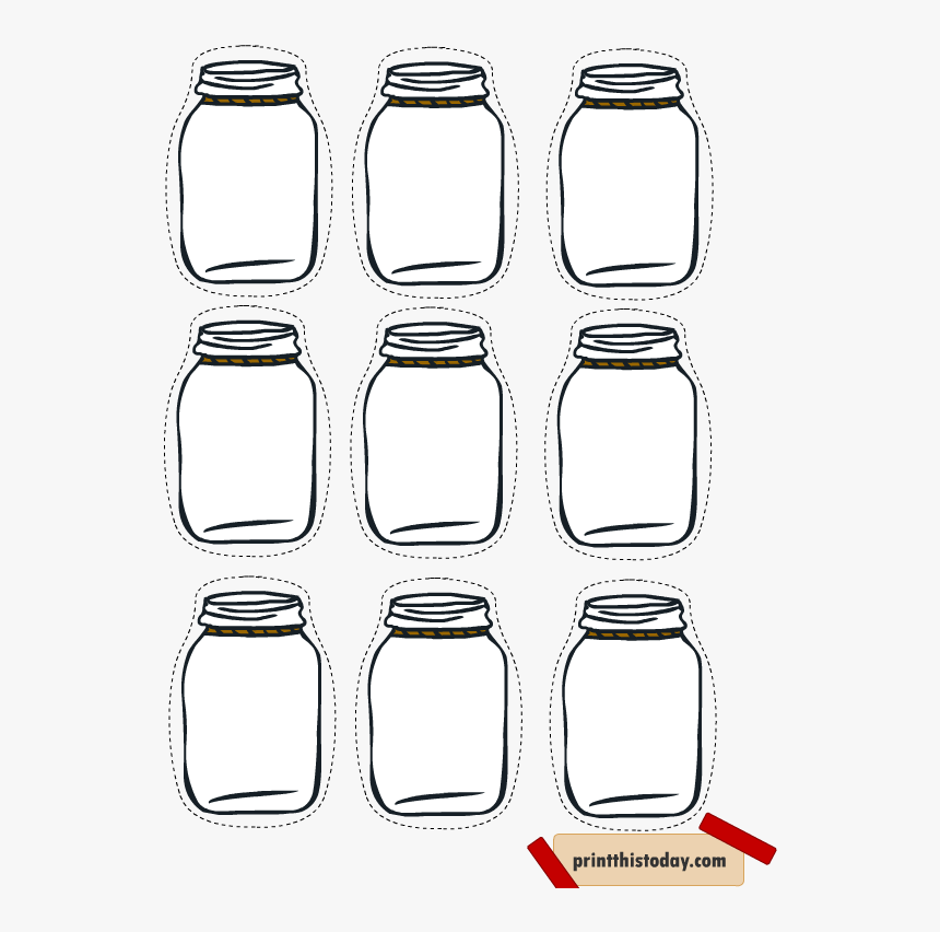 Printable Mason Jar Tag, HD Png Download, Free Download