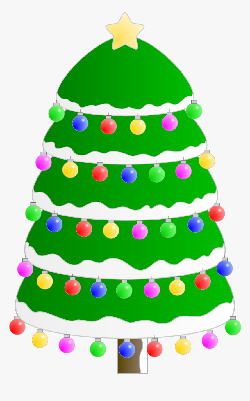 Decorated Christmas Tree - Png Clipart Background Christmas Tree Colors Transparent, Png Download, Free Download