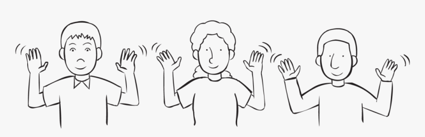Three People Imitating The Same Gesture With Hands - Toddler, HD Png Download, Free Download