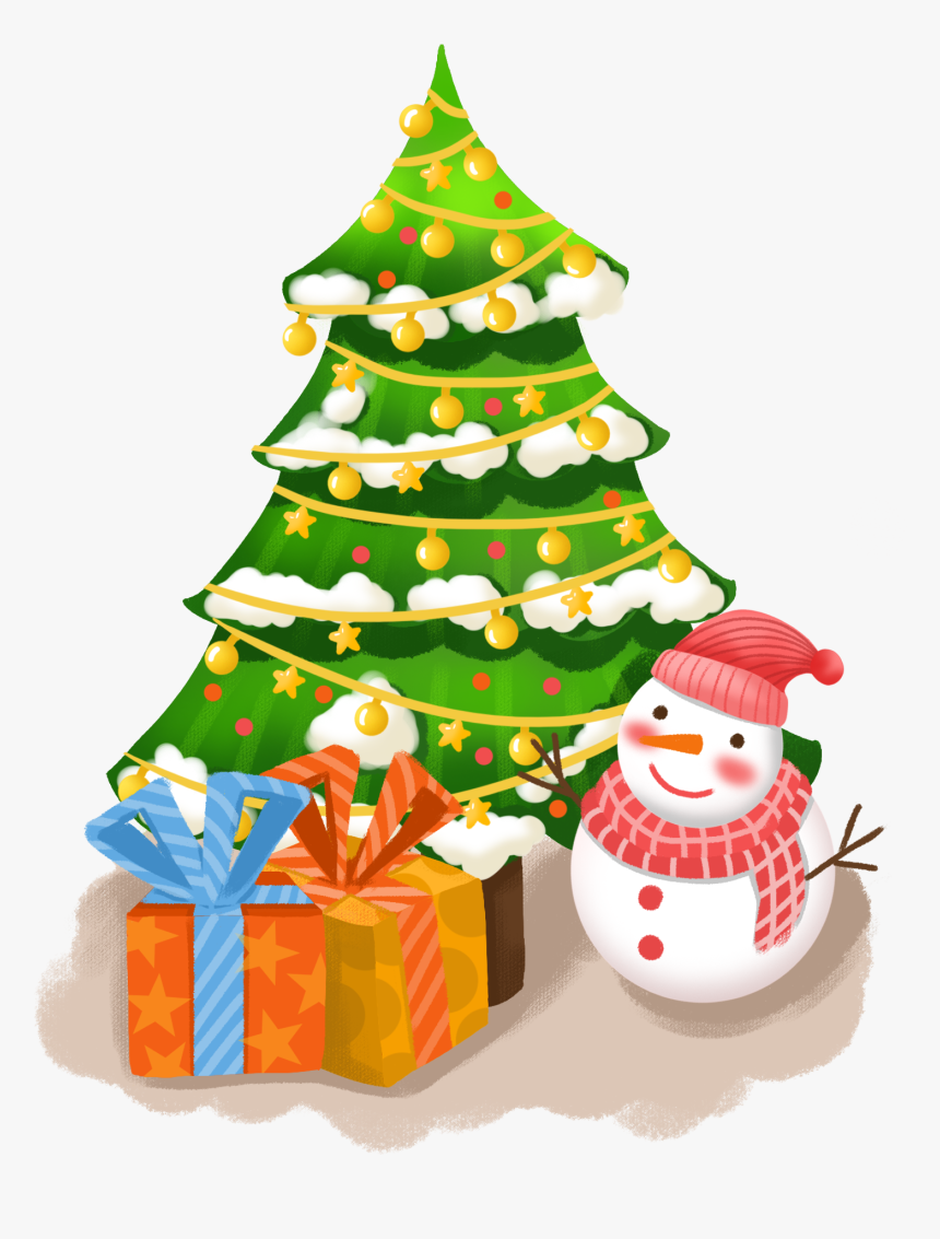 Transparent Christmas Tree With Gifts Clipart - Christmas Day, HD Png Download, Free Download
