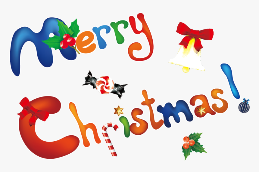 English Merry Christmas Png Element, Transparent Png, Free Download