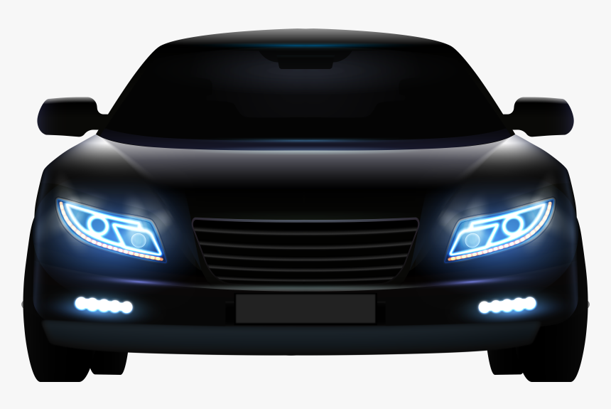 Black Front Car Png Clip Art - Front Of Car Png, Transparent Png, Free Download