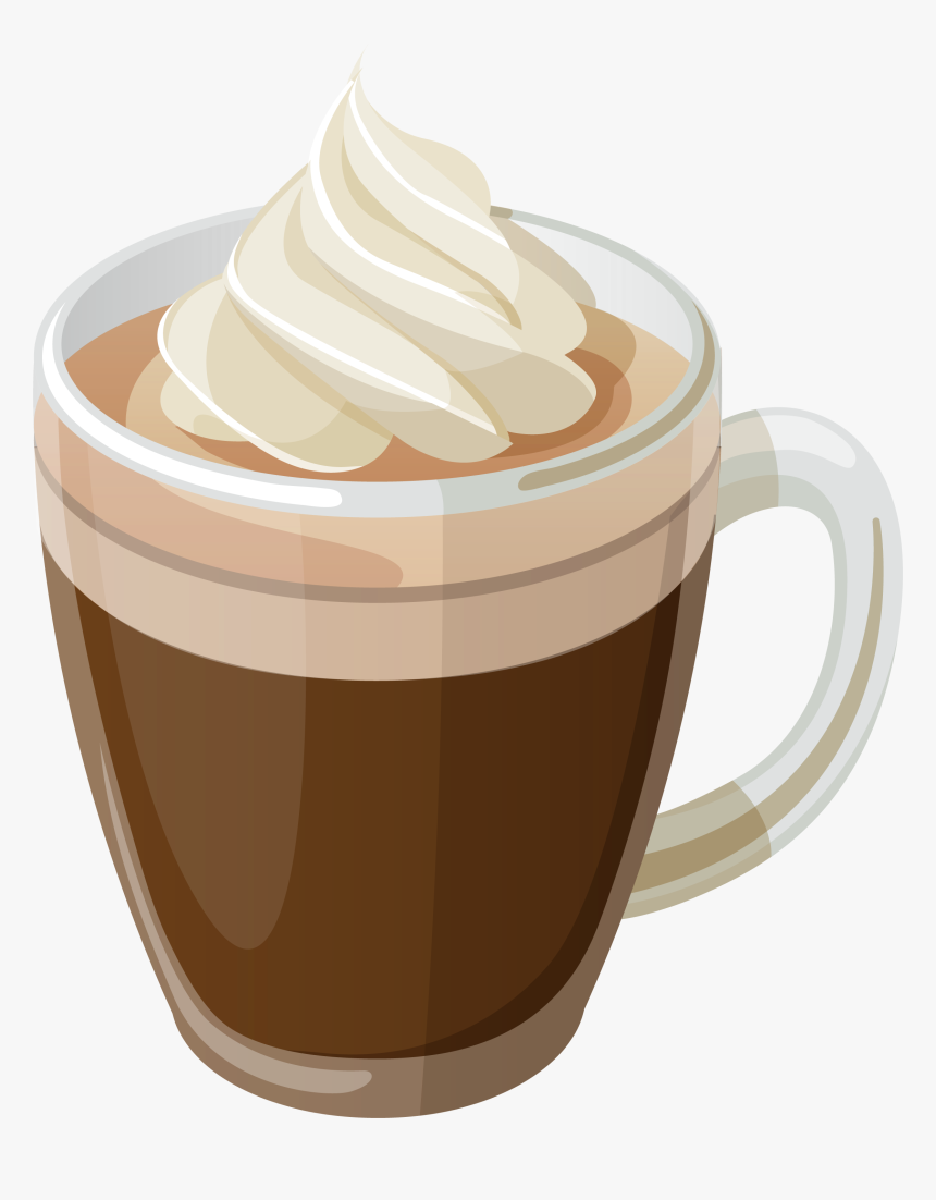 Coffee Clip Art - Hot Chocolate With Whipped Cream Clipart, HD Png Download, Free Download