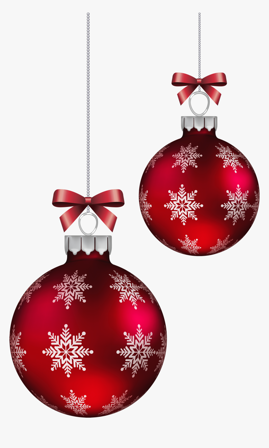 Red Christmas Ball Png - Christmas Decorations Red Balls, Transparent Png, Free Download