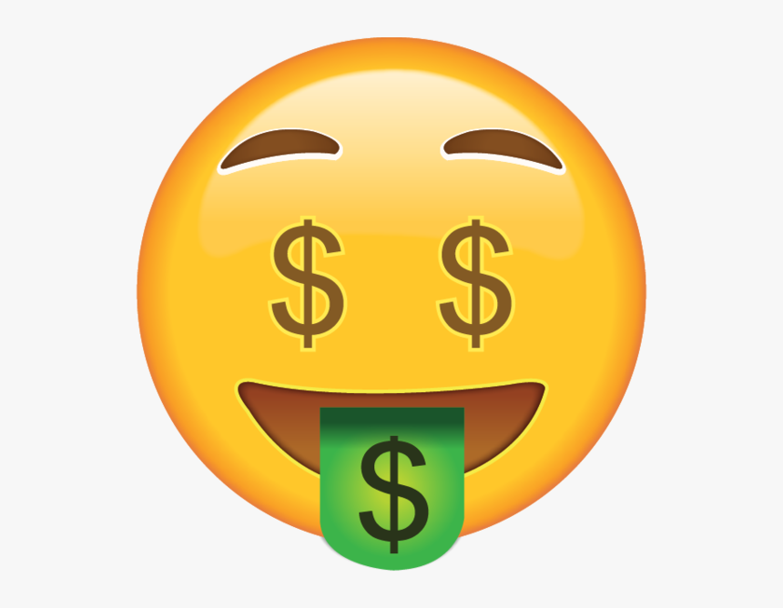 Money Face Emoji Png, Transparent Png, Free Download