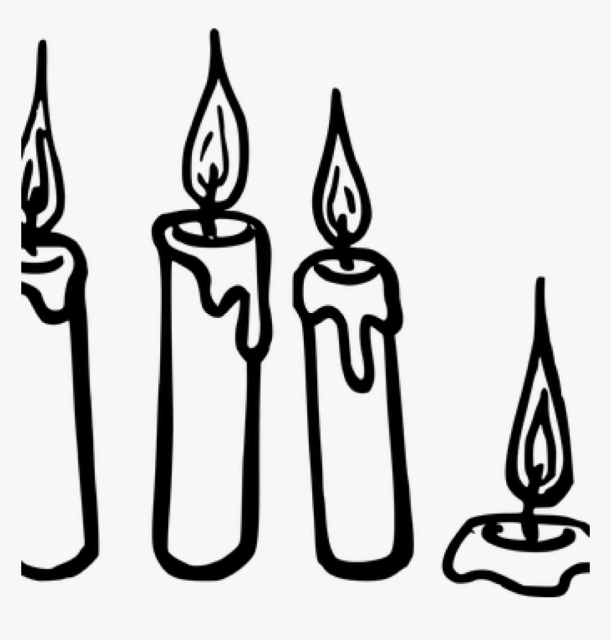 Transparent Candle Clipart - Candles Clipart Black And White, HD Png Download, Free Download