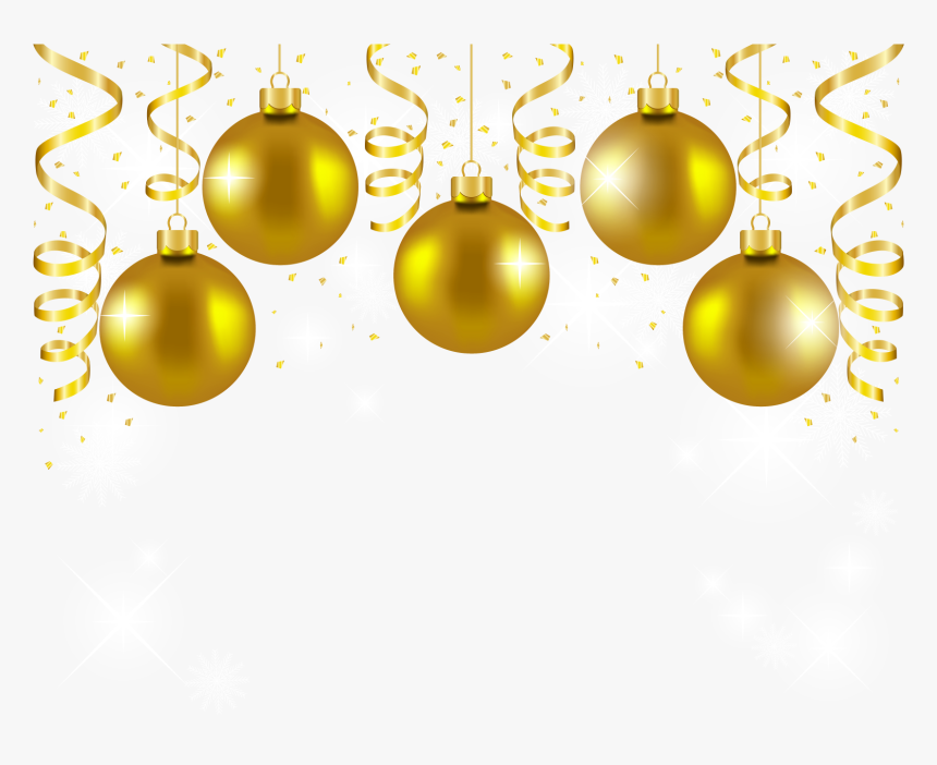 Golden Ball Png Free Download - Gold Christmas Balls Png, Transparent Png, Free Download
