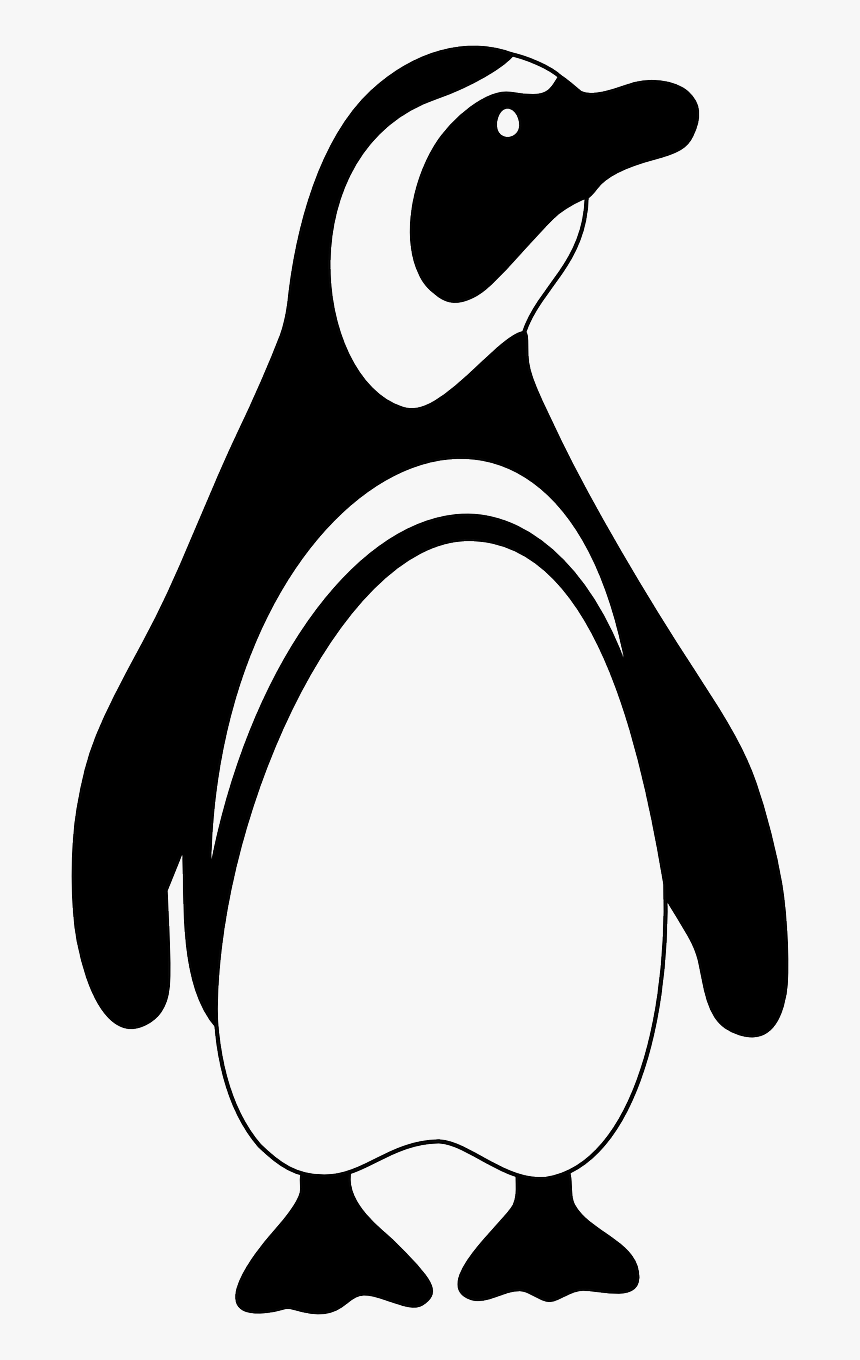 Silhouette Penguin Clipart Black And White, HD Png Download, Free Download