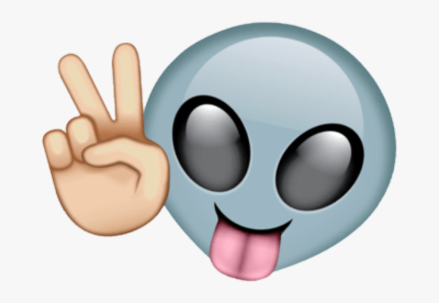 #alien #tongue #emoji - Tongue Out Peace Emoji, HD Png Download, Free Download