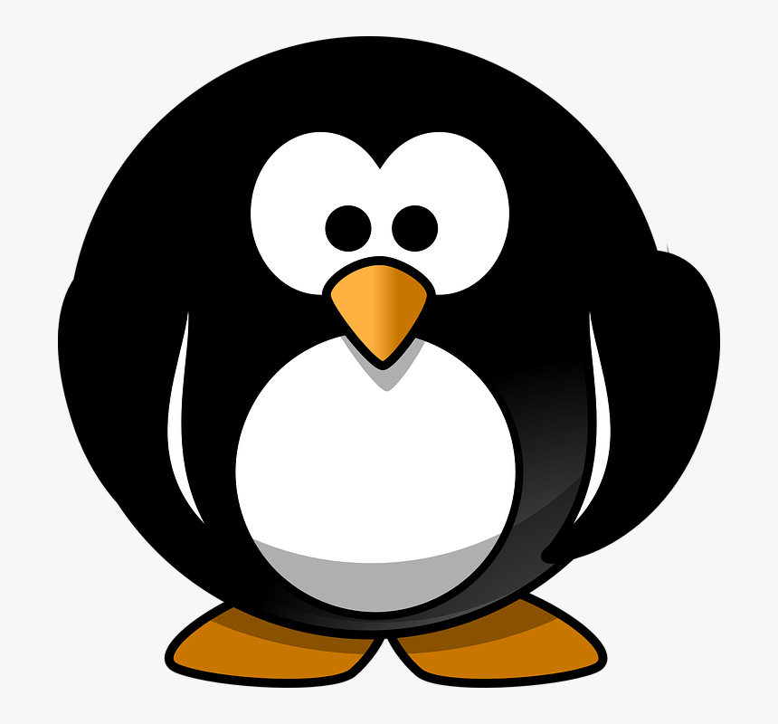 Penguin, Cute, Bird, Polar, Cartoon - Round Cartoon Penguin, HD Png Download, Free Download