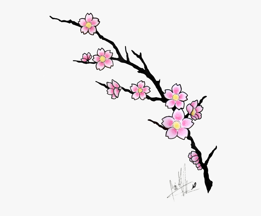 Clip Art Cherry Blossom Tattoos Tattoo - Cherry Blossoms Tattoo Design, HD Png Download, Free Download