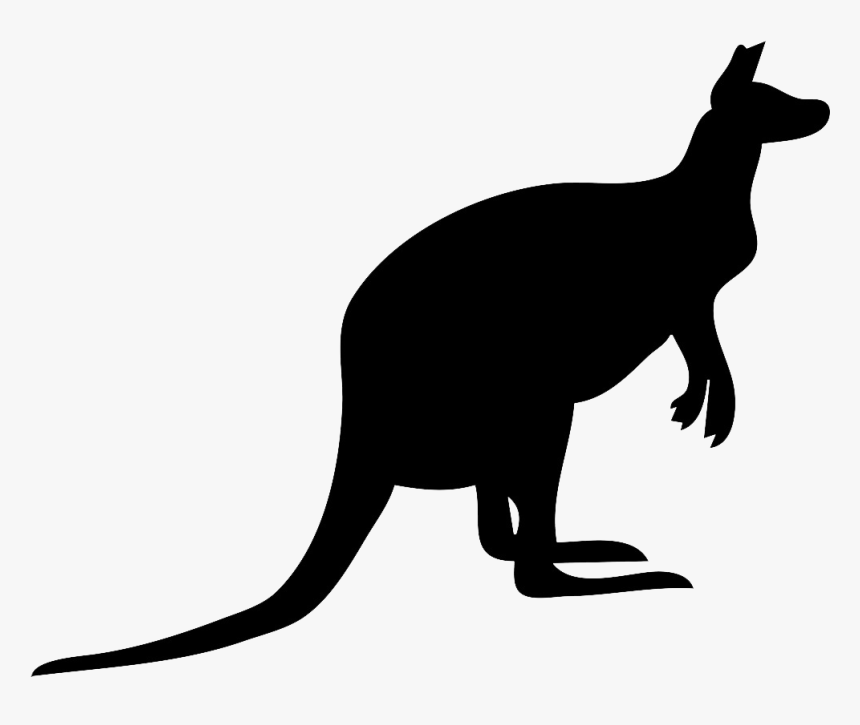 Kangaroo Silhouette Png Pic - Jungle Animal Wild Animal Silhouettes, Transparent Png, Free Download