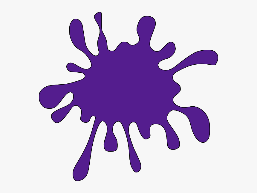 Purple Paint Splatter Clipart - Purple Paint Splatter Clip Art, HD Png Download, Free Download