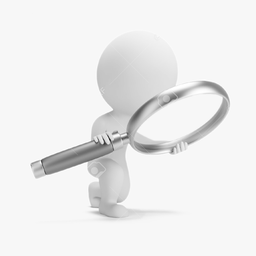 Bonhomme Loupe Png - Person Magnifying Glass Png, Transparent Png, Free Download