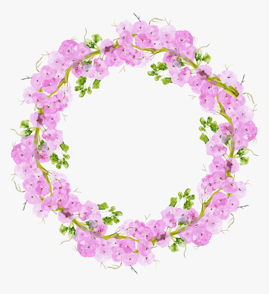 Floral Design Pink Watercolor Painting Transprent Png - Floral Design, Transparent Png, Free Download