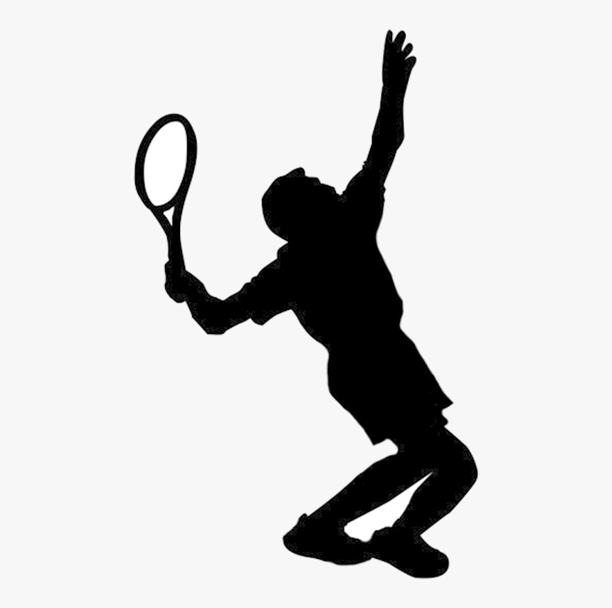 Sports Tennis Clipart Tennis Player Clip Art Silhouette - Silhouette Tennis Player Png, Transparent Png, Free Download