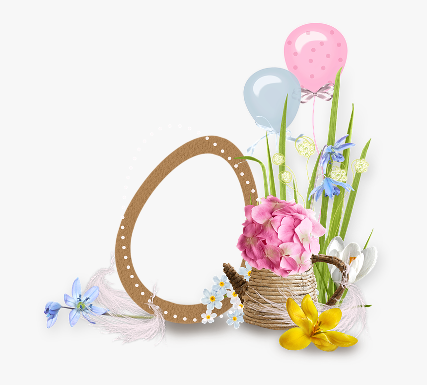 Spring, Flower, Crocus, Saffron, Grass, Shell, Egg - Крокусы Рамка Для Фотошопа, HD Png Download, Free Download