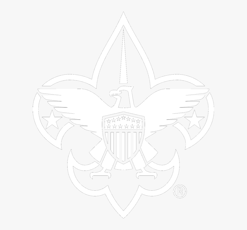 Eagle Scout Png Black And White - White Boy Scout Logo, Transparent Png, Free Download