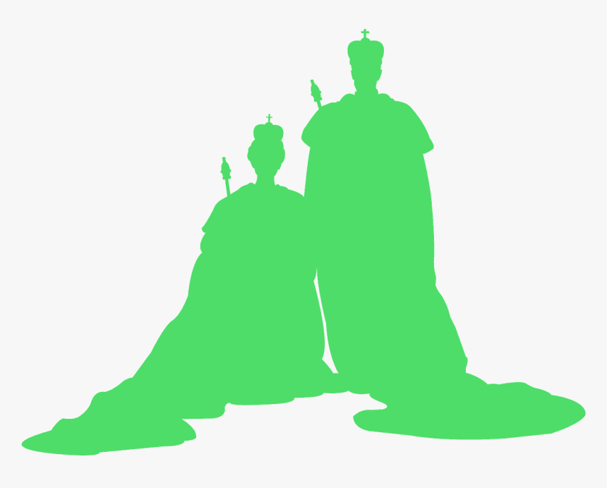 Silhouette Seniors King And Queen Clipart, HD Png Download, Free Download