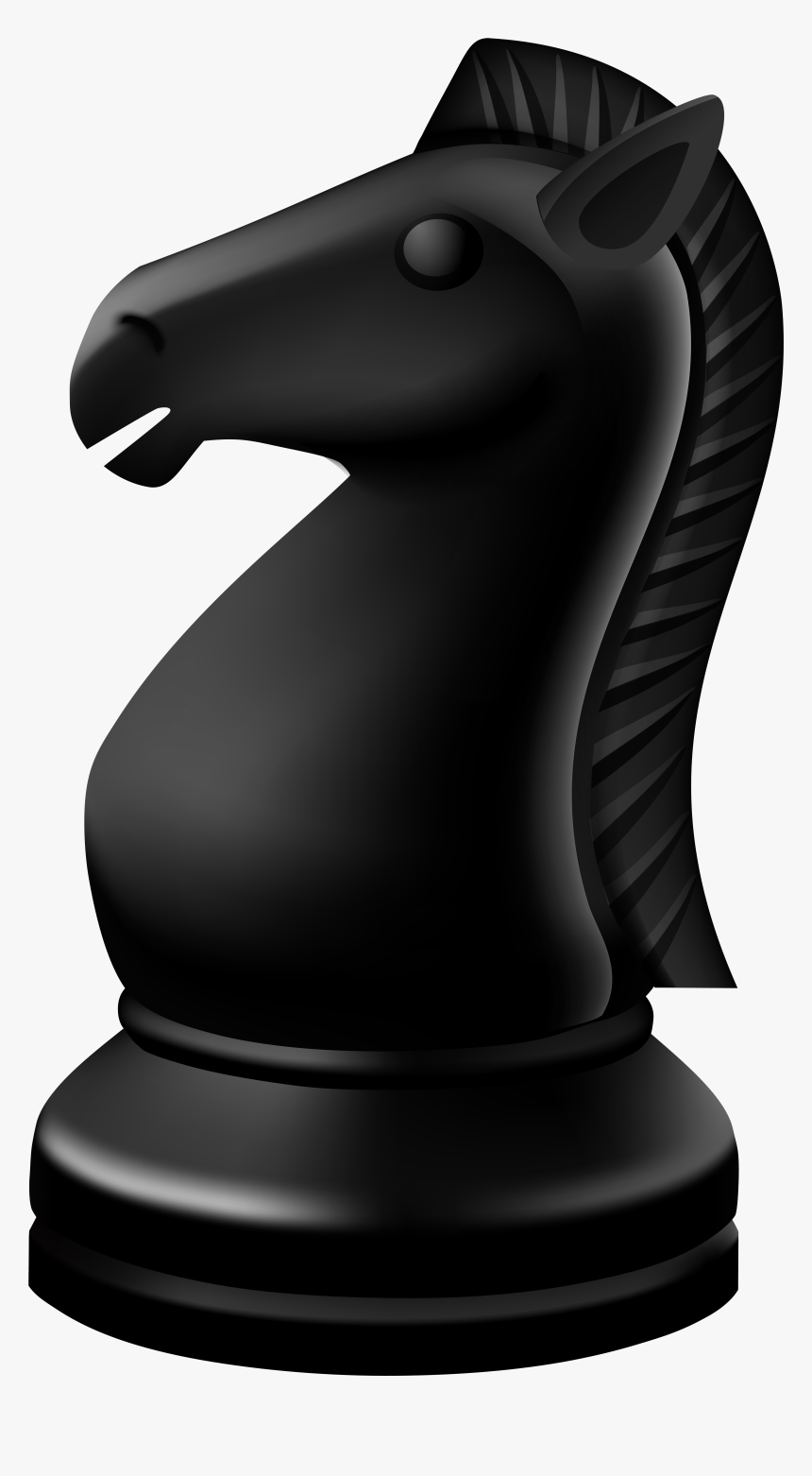 Knight Black Chess Piece Png Clip Art - Black Knight Chess Piece, Transparent Png, Free Download