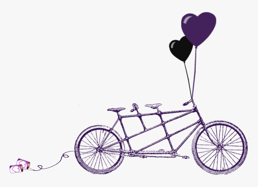 Wedding Invitation Concept Pictures Model Vector For - Transparent Tandem Bike Clipart, HD Png Download, Free Download