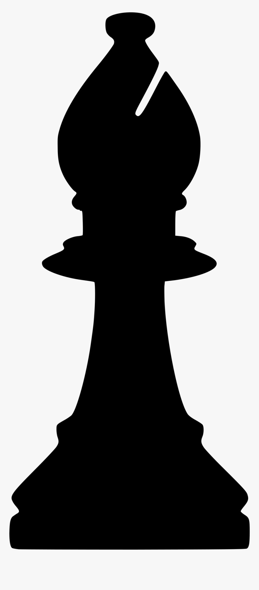 Silhouette Chess Piece Remix Bishop / Alfil Clip Arts - Bishop Chess Piece Clipart, HD Png Download, Free Download