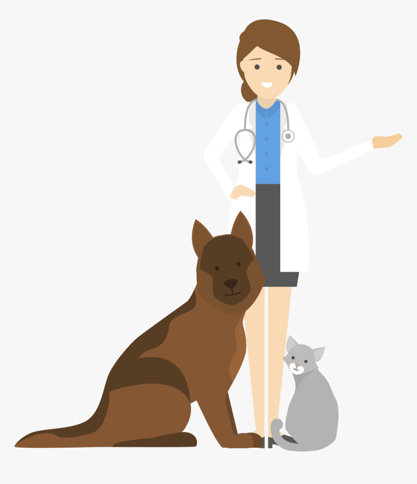 Vet With Cat And Dog - Transparent Vet Clipart, HD Png Download, Free Download