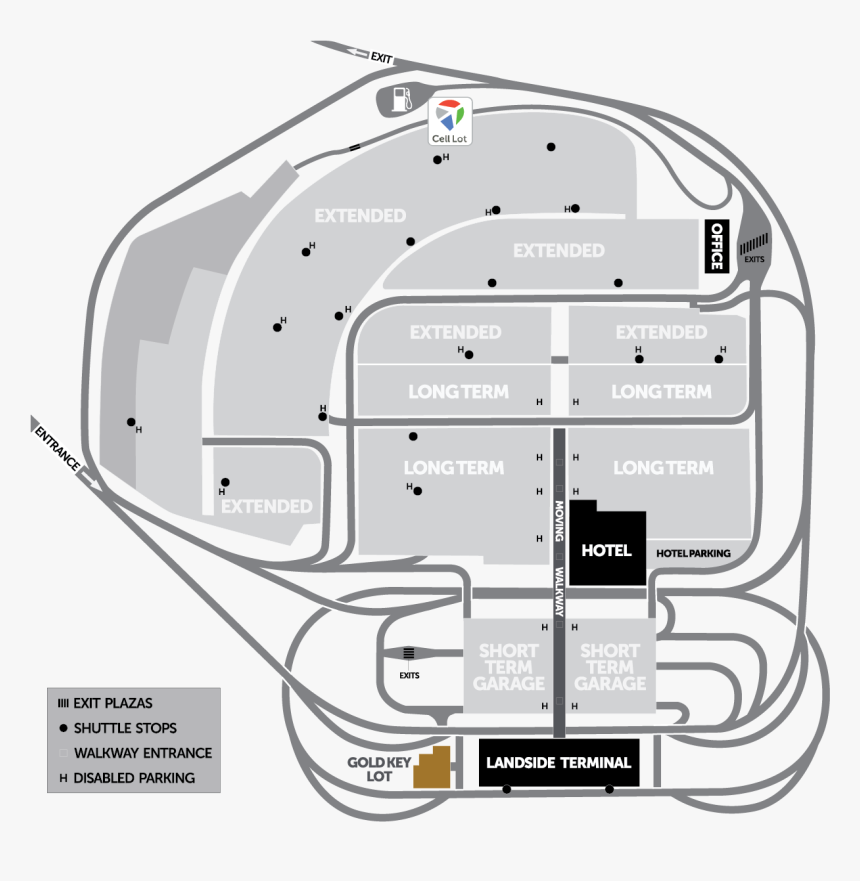 Gold Key Lot - Arrival Pittsburgh Airport Map, HD Png Download, Free Download