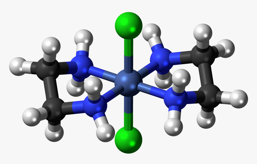 Dichlorobis Nickel(ii) 3d Ball - Dichlorobis Ethylenediamine Nickel Ii, HD Png Download, Free Download