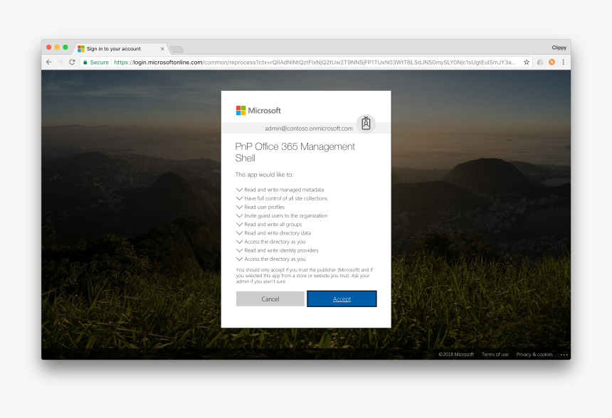 Granting The Office 365 Cli The Necessary Permissions - Office 365 Need Admin Approval Web Page, HD Png Download, Free Download
