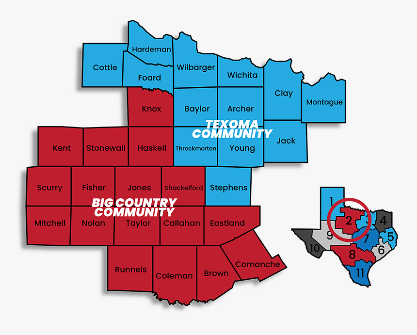 Texas Region - Big Country Texas Counties, HD Png Download, Free Download