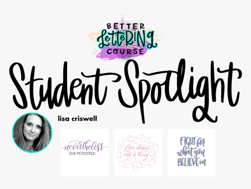 Lc Student Spotlight Header - Hand Lettering Students, HD Png Download, Free Download