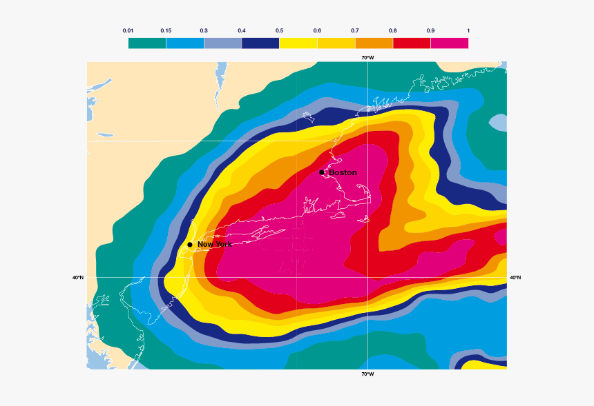 Usa East Coast Snow Storm Fig - Map, HD Png Download, Free Download